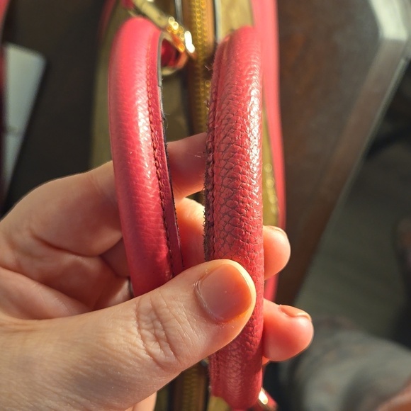 Coach Signature Sierra Satchel in Khaki/Magenta- Gorgeous!! - Picture 3 of 10